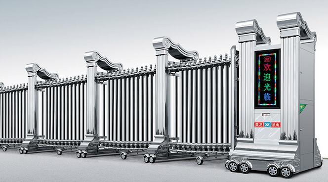 英龍機電電動伸縮門賣場越發并進為五一黃金促銷賺足人氣